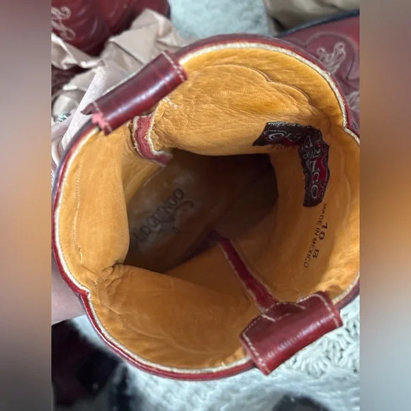 Old Gringo Red Leather Butterfly Boots - Picture 10 of 11